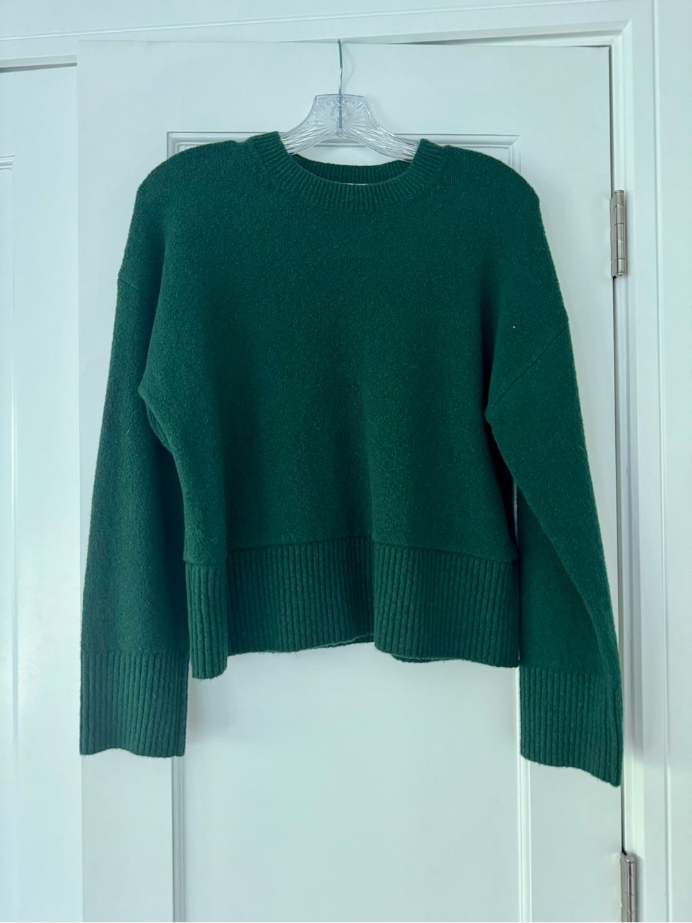Forest Green Crewneck Sweater - Classic Knit Pullover